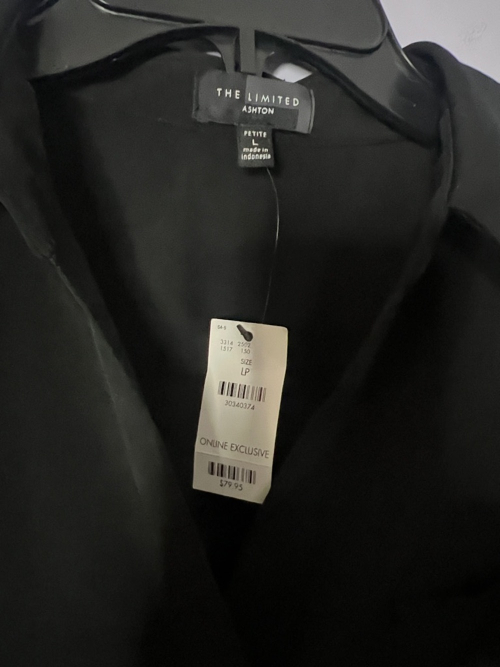 THE LIMITED Ashton Black Roll-Sleeve Shirt Dress with Gold Buttons - Picture 3 of 4